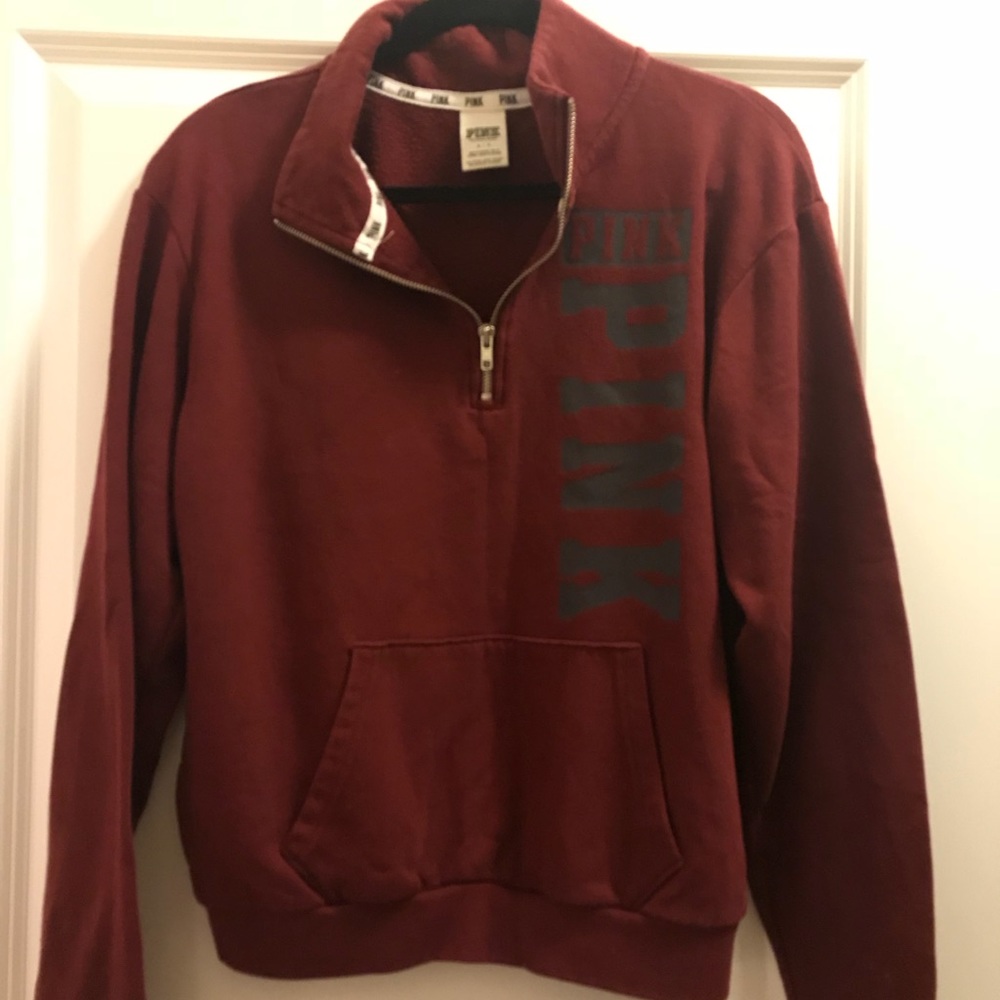 Quarter zip VS pink pullover